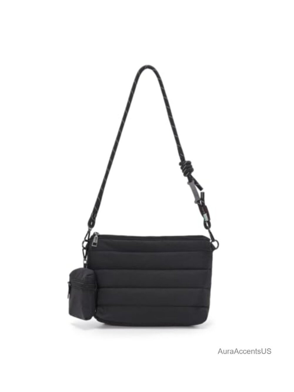 Nylon Crossbody Bag for Women Adjustable Strap Multi-Pocket Travel Purse